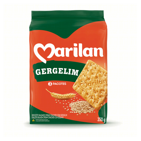 Biscoito gergelim cream cracker marilan 350g