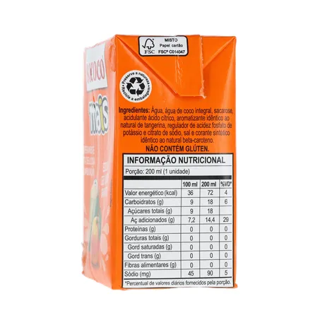 Água De Coco SococoTangerina 200ml 360-26