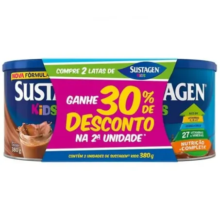 Alimento Sustagem 350g Kids 2un Chocolate 30 2un