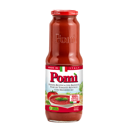 Passata Tomate Pomi com Manjericão 680g