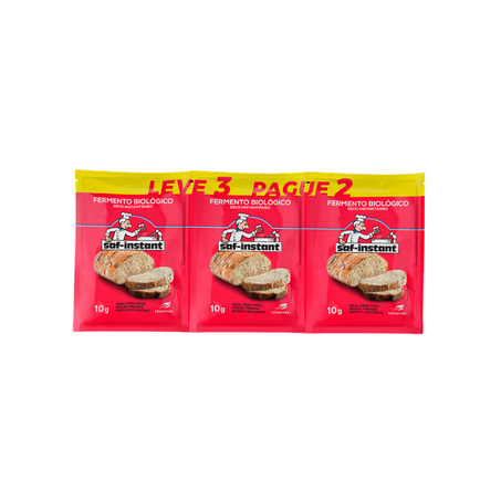 FERMENTO BIOLÓGICO SECO SAF INSTANT 3X 10G