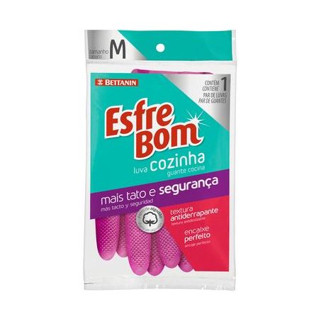 Luva Esfrebom Cozinha Média Embalagem 1 Par