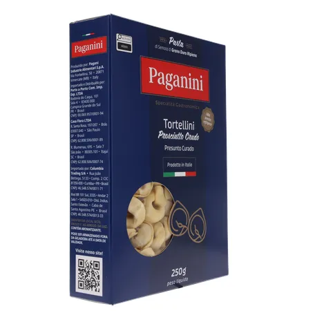 Massa Tortellini Paganini Presunto Curado Caixa 250gr 360-31