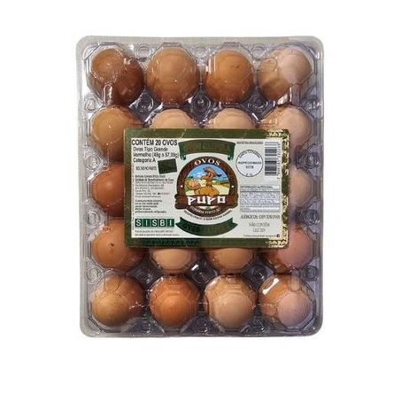 Ovos pupo verm c/20un emb plast