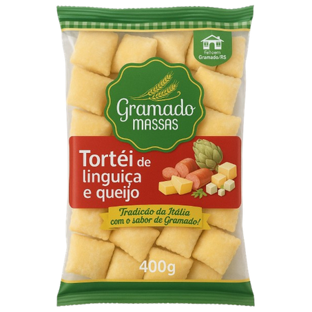 TORTEI DE LINGUIÇA/QUEIJO GRAMADO MASSAS 400G