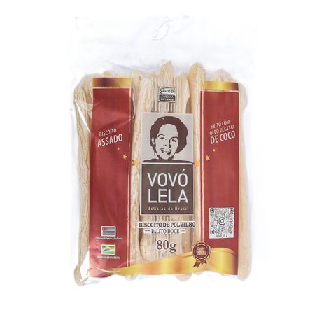 Vovó Lela Biscoito De Polvilho Palito 80G