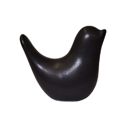 PÁSSARO DECORATIVO (I) 10X5.3X9CM PRETO ST68282