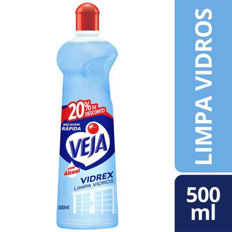 Limpa-vidro líquido tradicional veja vidrex squeeze