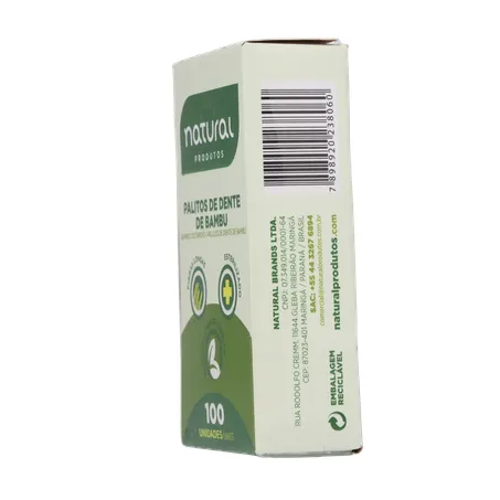 Palito dental natural bambu 100un 360-7