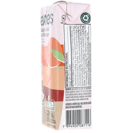 Bebida Soja Ades Pêssego Caixa 200ml 
  360-25