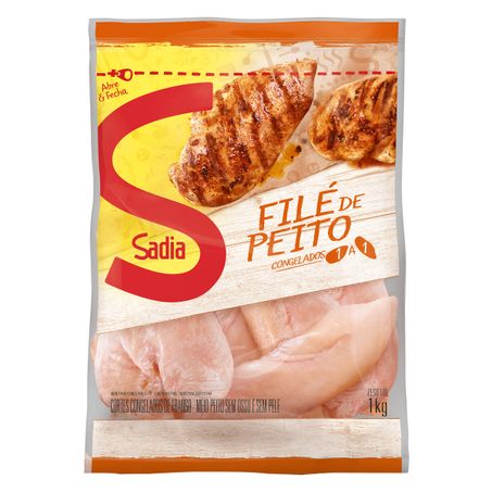 FILÉ DE PEITO DE FRANGO CONGELADO SEM PELE SEM OSSO SADIA
