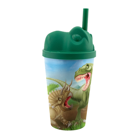 COPO NEOPLAS BABY ANIMAIS NEW DINO VERDE 350ML