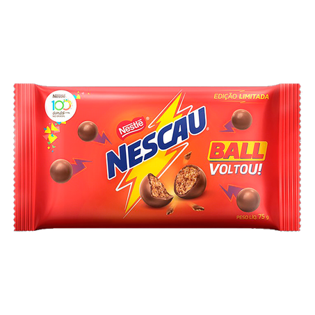 Chocolate Cereal Nestlé Nescau Ball Ao Leite Pacote 75g 
 