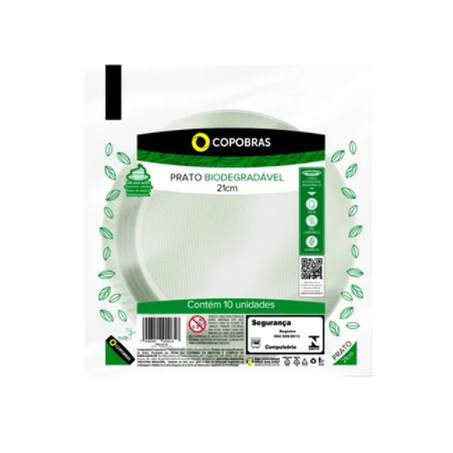 PRATO BIO COPOBRAS 21CM C/10