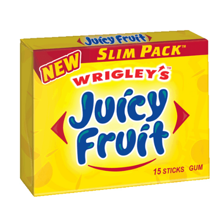GOMA DE MASCAR JUICY FRUIT 40,5G SUCO DE FRUTAS 