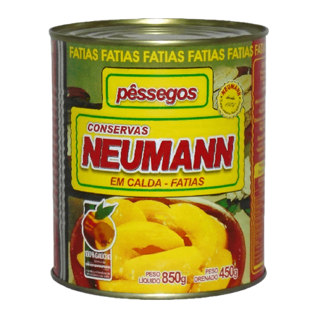 Pêssego Calda Neumann Fatias Lata 450g 
 