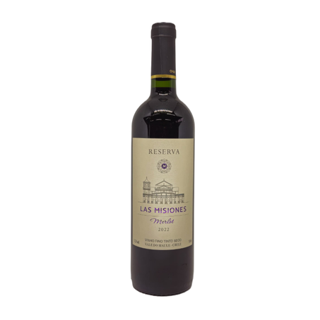 VINHO CHILENO LAS MISIONES RESERVA MERLOT 750ML