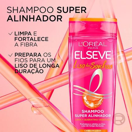 Kit elsève liso dos sonhos shampoo 375ml + condicionador 170ml und 360-1