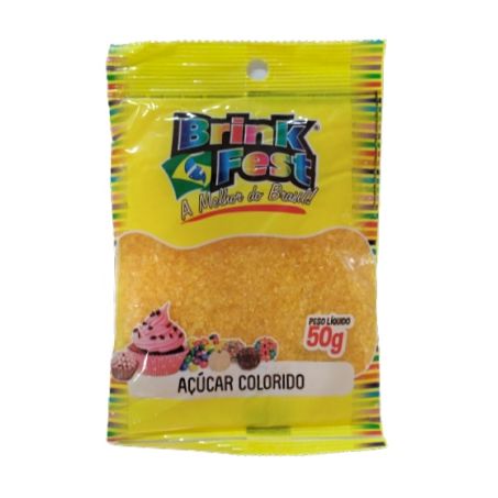 Acucar colorido brink fest amarelo 50g