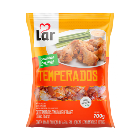 Coxinha de asa temperado lar 700g