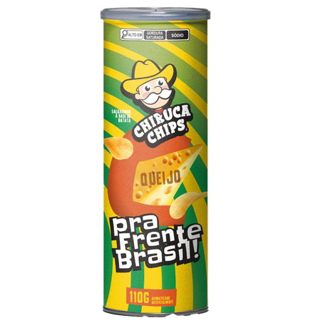 Salgadinho Chiruca Chips Edição Especial Copa do Mundo Sabor Queijo 110g