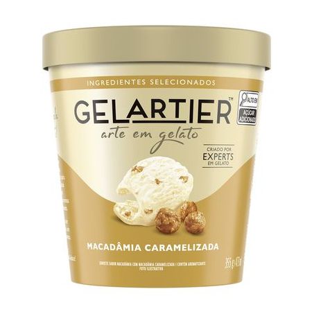Sorvete gelartier macadamia 473ml
