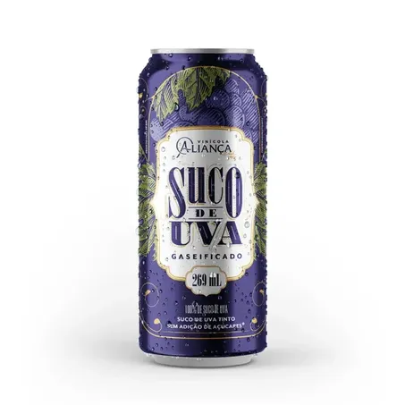Suco Uva Alianca 269ml Lata Gaseificado