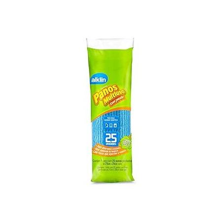 BOBINA ALKLIN PANO LIMPEZA AZUL 25UN