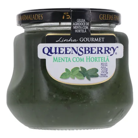 Geleia Agridoce Queensberry Menta com Hortelã Pote de Vidro 320gr 360-35
