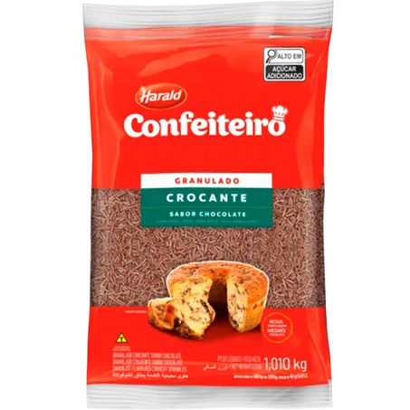Chocolate granul harald 1,01kg confeiteiro crocante