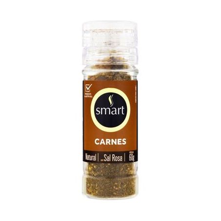 TEMPERO CARNES C/MOEDOR SMART C/SAL ROSA 60G