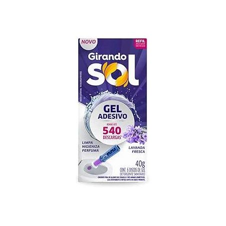 Gel adesivo girando sol aplic+ refil lavanda fre40g*