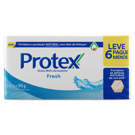 Sabonete Protex 85g - Com 6 Sabonetes - Leve Mais, Pague Menos