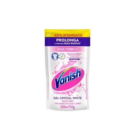 TIRA MANCHAS LIQUIDO VANISH SEM CLORO ROUPAS BRANCAS REFIL 500ML