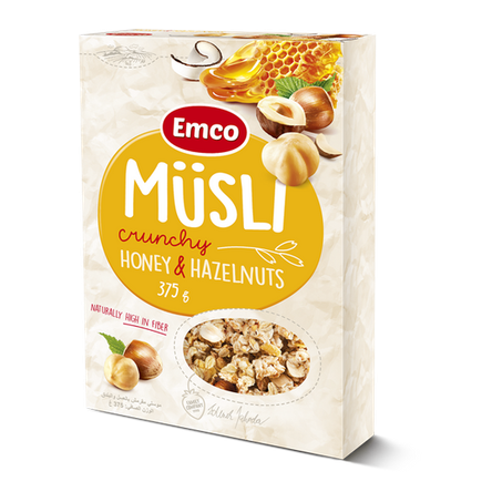 Musli emco crunchy honey e hazelnut 375g