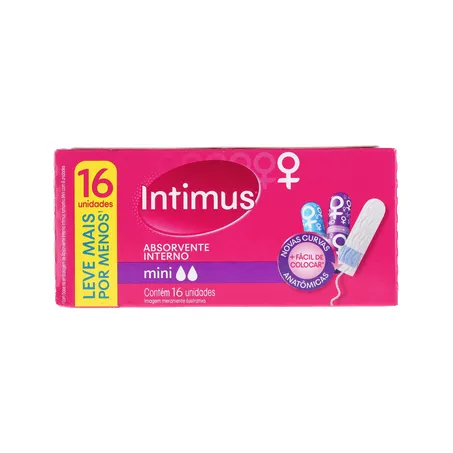 Absorvente Interno Intimus Mini Leve 16 Pague 15 Unidades