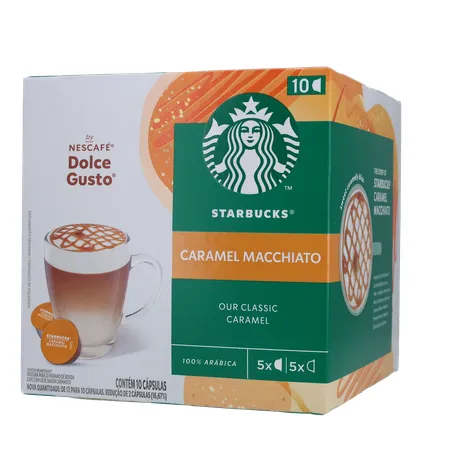 CAFÉ CÁPSULAS STARBUCKS CARAMEL MACCHIATO C/10 UN 360-2
