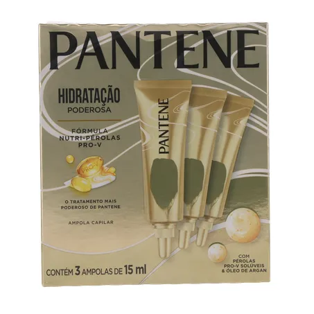 Ampola de Tratamento Pantene Hidro Cauterização com 3 Unidades 15Ml 360-0