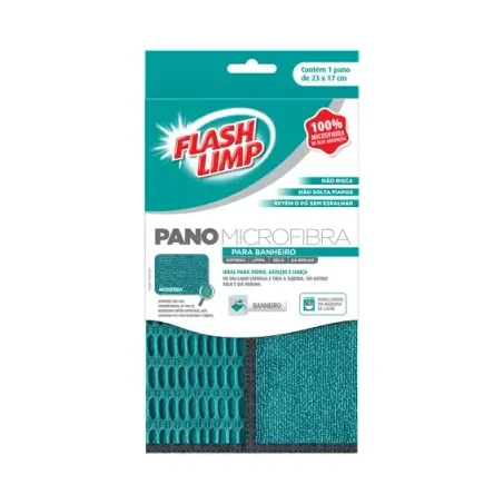 PANO MICROFIBRA P/BANHEIRO FLASH LIMP FLP6711     