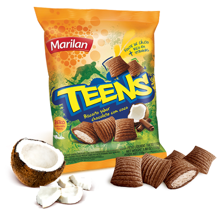 Biscoito marilan 110g teens coco