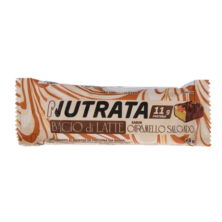 BARRA DE PROTEÍNA NUTRATA BACIO DI LATTE CARAMELO SALGADO 45G