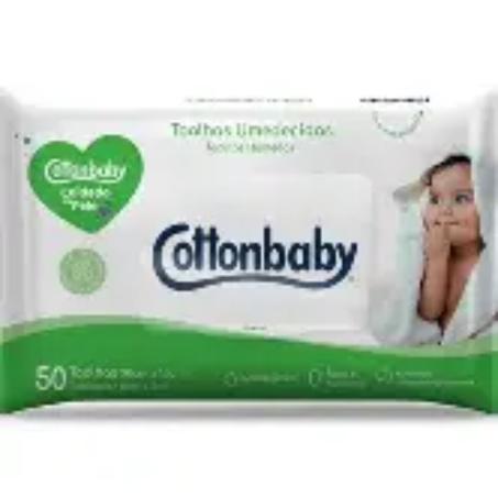 Toalha umedecidas cottonbaby cuidado da pele 20x13 100un flip top