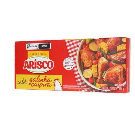 CALDO EM TABLETE ARISCO GALINHA CAIPIRA 114G 360-3