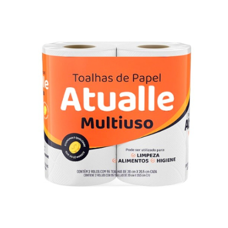 PAPEL TOALHA 20,5X19 ATUALLE MULTIUSO C/3X120 FOLHAS