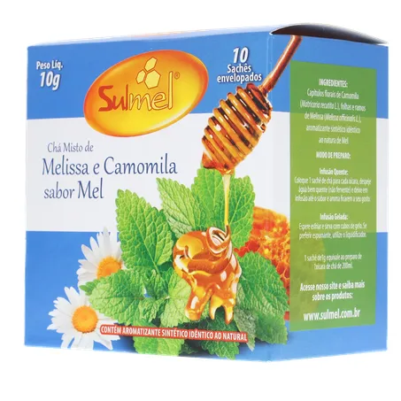 Cha sulmel melissa camomila mel 10g 360-4