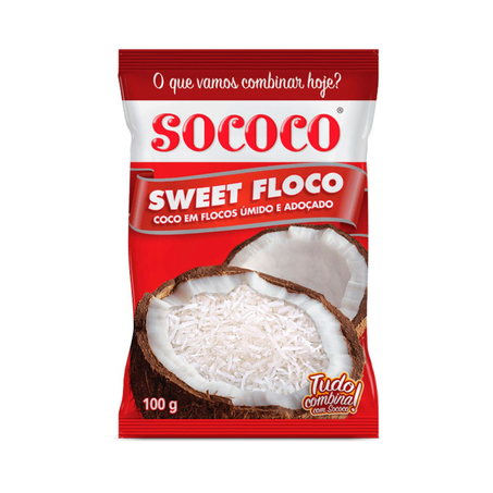Coco Ralado Sococo Sweet Flocos Pacote 100G