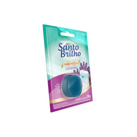 SANTO BRILHO TABLETE CAIXA ACOPLADA LAVANDA 50 GR 