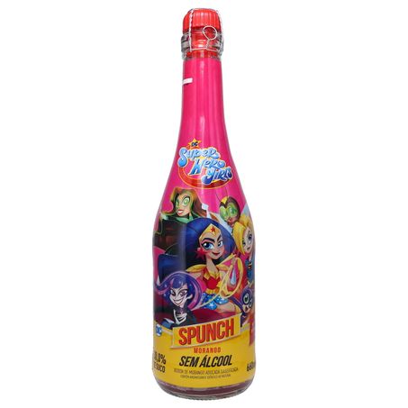 Espumante spunch 660ml zero alcool liga da justica