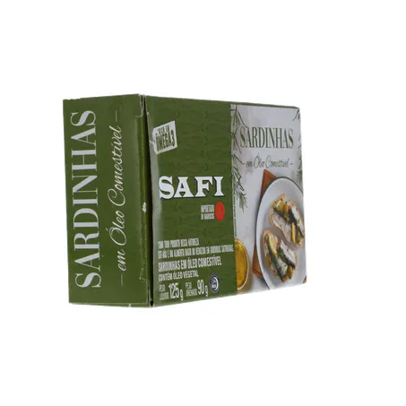 SARDINHA IMPORTADA MARROQUINA SAFI COM ÓLEO CAIXA 125G 360-30