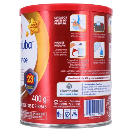 Composto Lácteo Piracanjuba Excellence  Lata 400gr 360-8